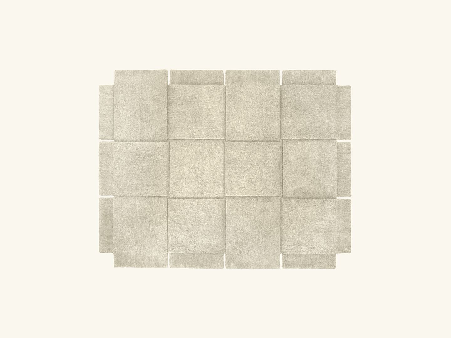 Basket rug Beige 185x240cm