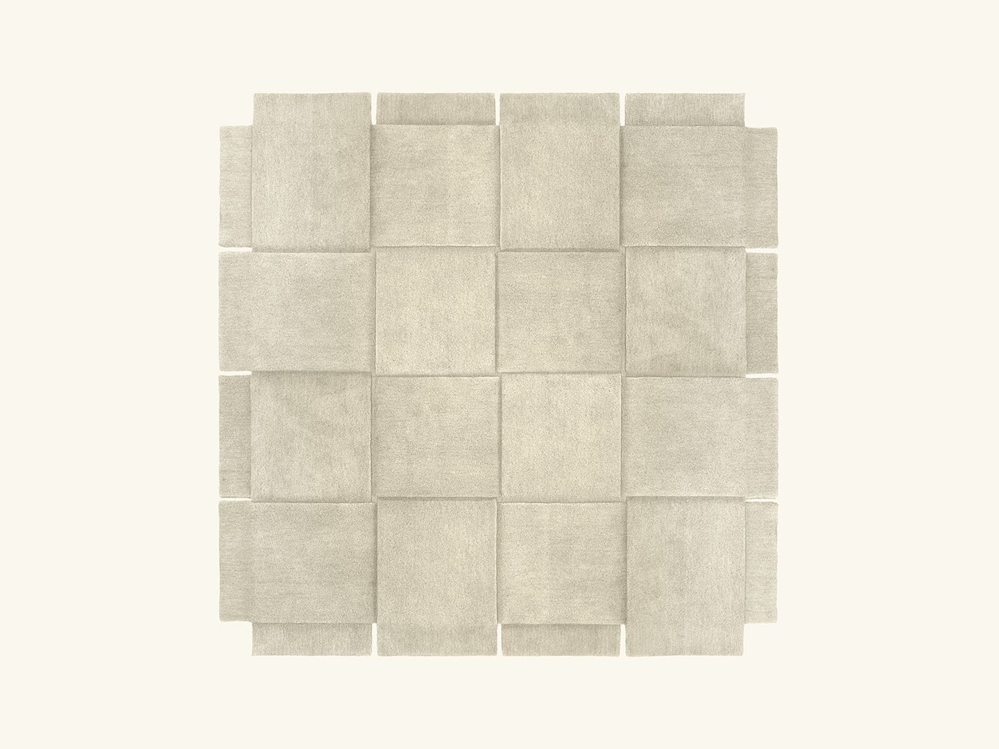 Basket rug Beige 245x245cm