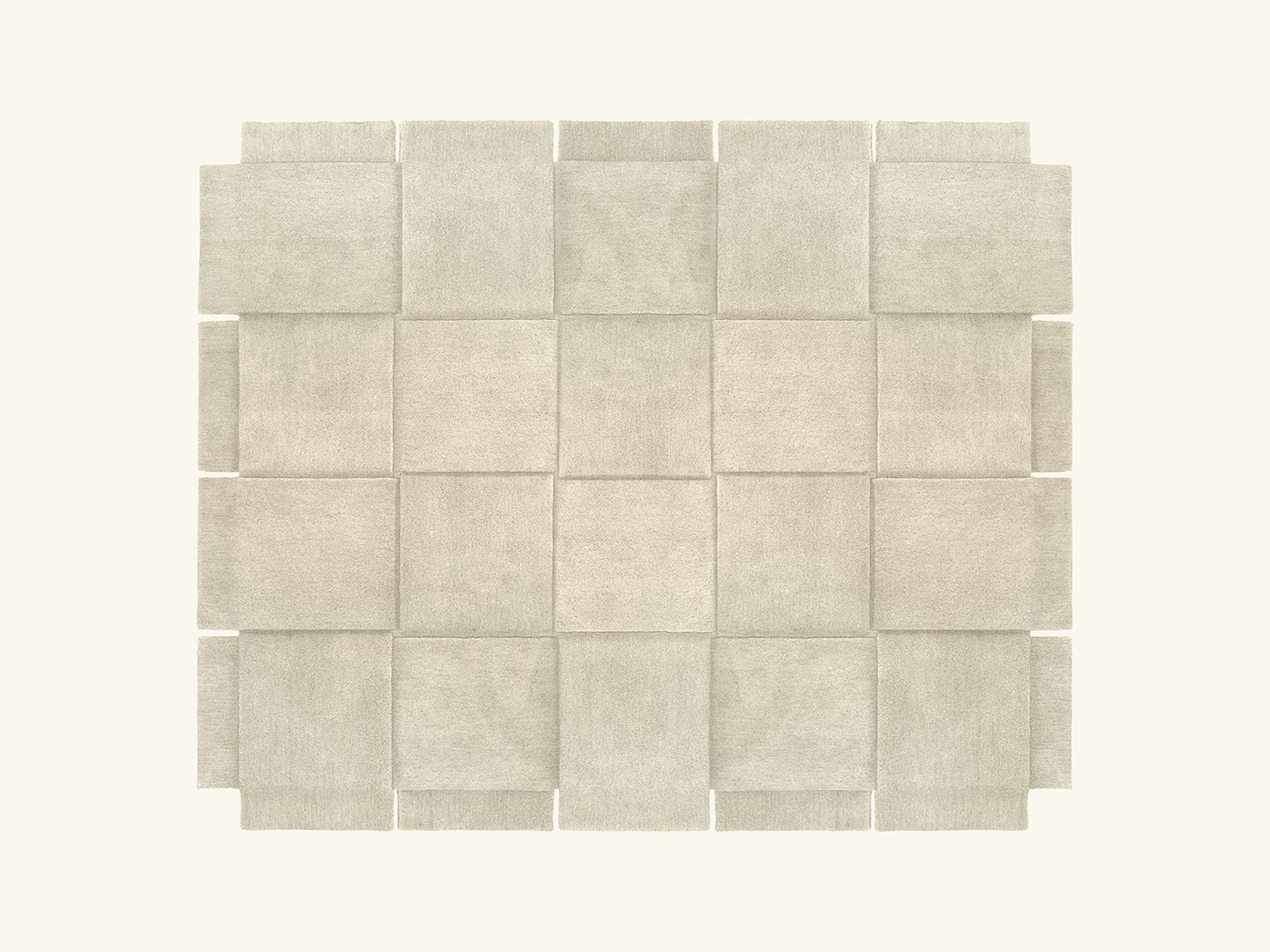 Basket rug Beige 245x300cm